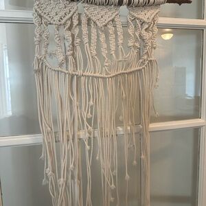 Handcrafted Cream Macramé Wall Hanging